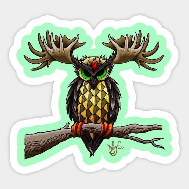 moose owl Sticker by jobyc